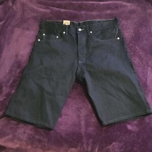 Men's Black Denim Shorts